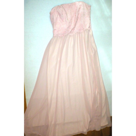 New Womens 4 NWT Ralph Lauren Dress Evening Gown $230 Pink Strapless Straps Long - Picture 1 of 8